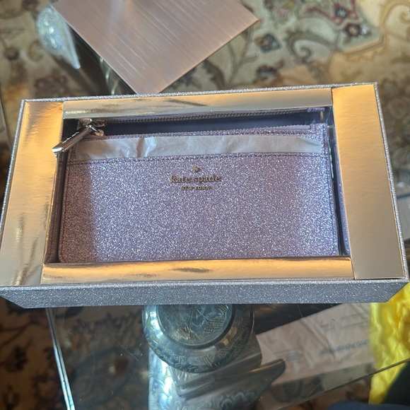 Kate Spade Lavender Glitter card/wallet - Picture 4 of 5